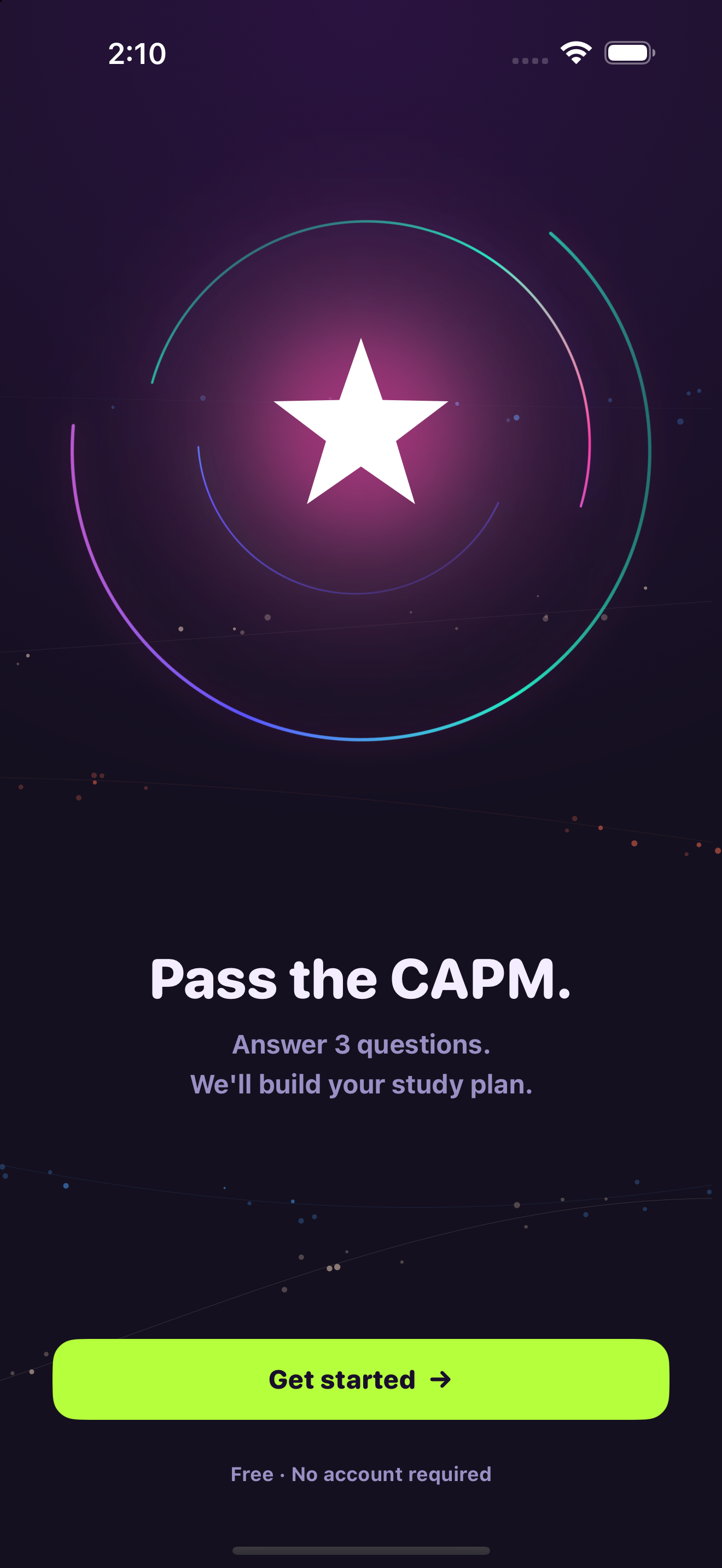 Ascent onboarding summary with your study plan